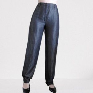 Designer High Waisted Charcoal Slacks